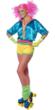 Ladies' 80s Neon Skater Girl Fancy Dress Costume